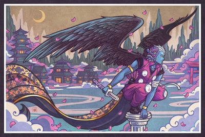 KucingKecil - Canvas Prints: Tengu Classic by KucingKecil
