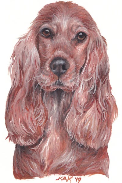 Cocker Spaniel by KAK Art & Designs metal wall art