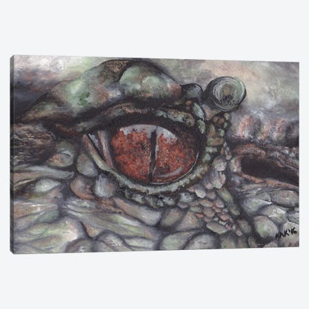 Alligator Eye Canvas Print #KKD2} by KAK Art & Designs Canvas Art Print