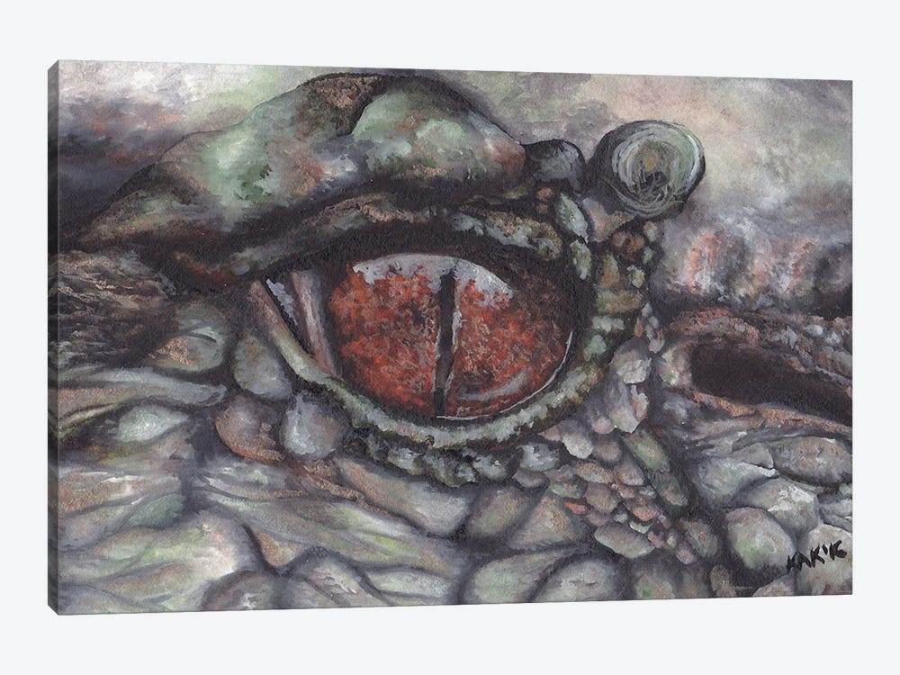 Alligator Eye by KAK Art & Designs 1-piece Canvas Art Print