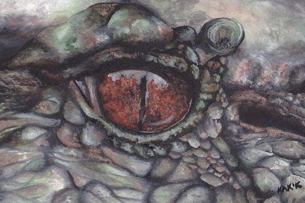 Alligators & Crocodiles: Alligator Eye by KAK Art & Designs