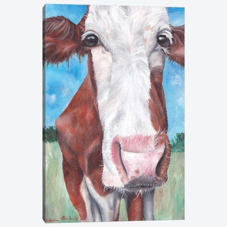 Cow II Canvas Print #KKD30} by KAK Art & Designs Canvas Wall Art