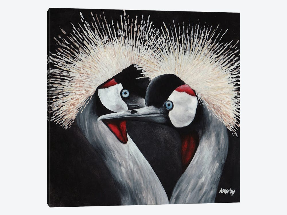 Crested Cranes by KAK Art & Designs 1-piece Canvas Art