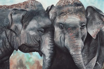 Elephants by KAK Art & Designs framed wall art