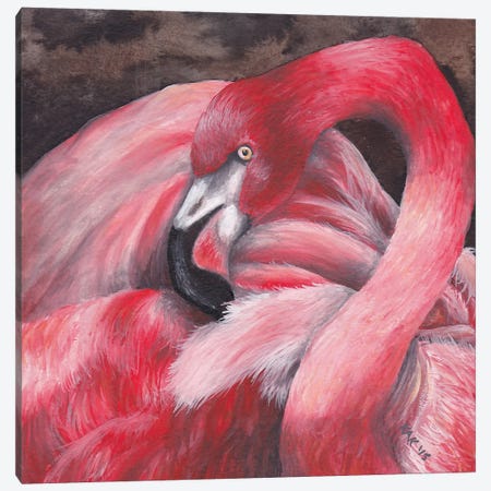 Flamingo I Canvas Print #KKD46} by KAK Art & Designs Canvas Artwork