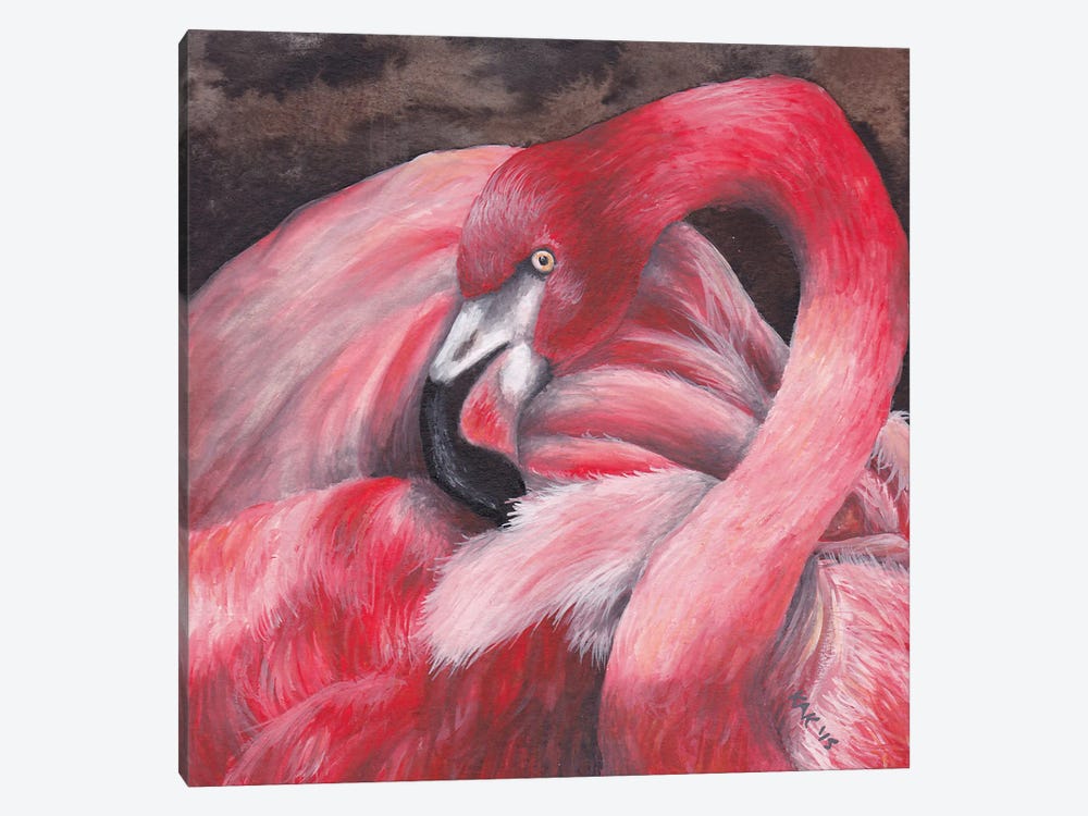 Flamingo I by KAK Art & Designs 1-piece Canvas Wall Art