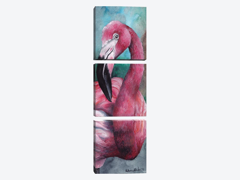 Flamingo II by KAK Art & Designs 3-piece Canvas Print
