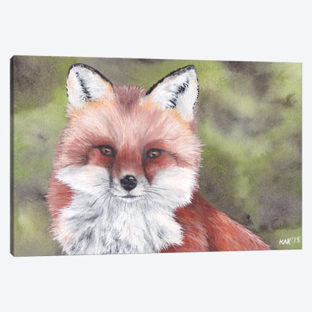Fox Canvas Print #KKD48} by KAK Art & Designs Canvas Art Print