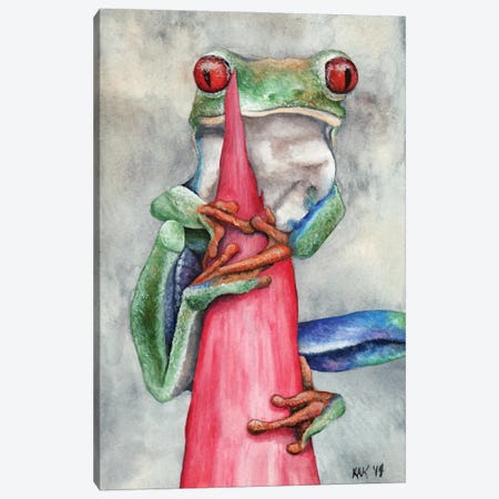 Tree Frog Canvas Print #KKD49} by KAK Art & Designs Canvas Art Print