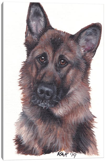 German Shepherd Canvas Art Print - KAK Art & Designs