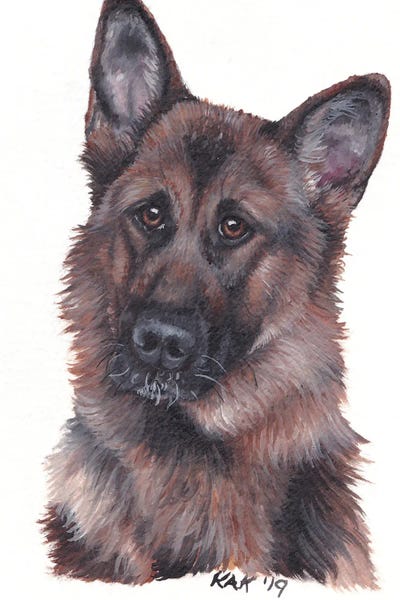 German Shepherds: German Shepherd by KAK Art & Designs
