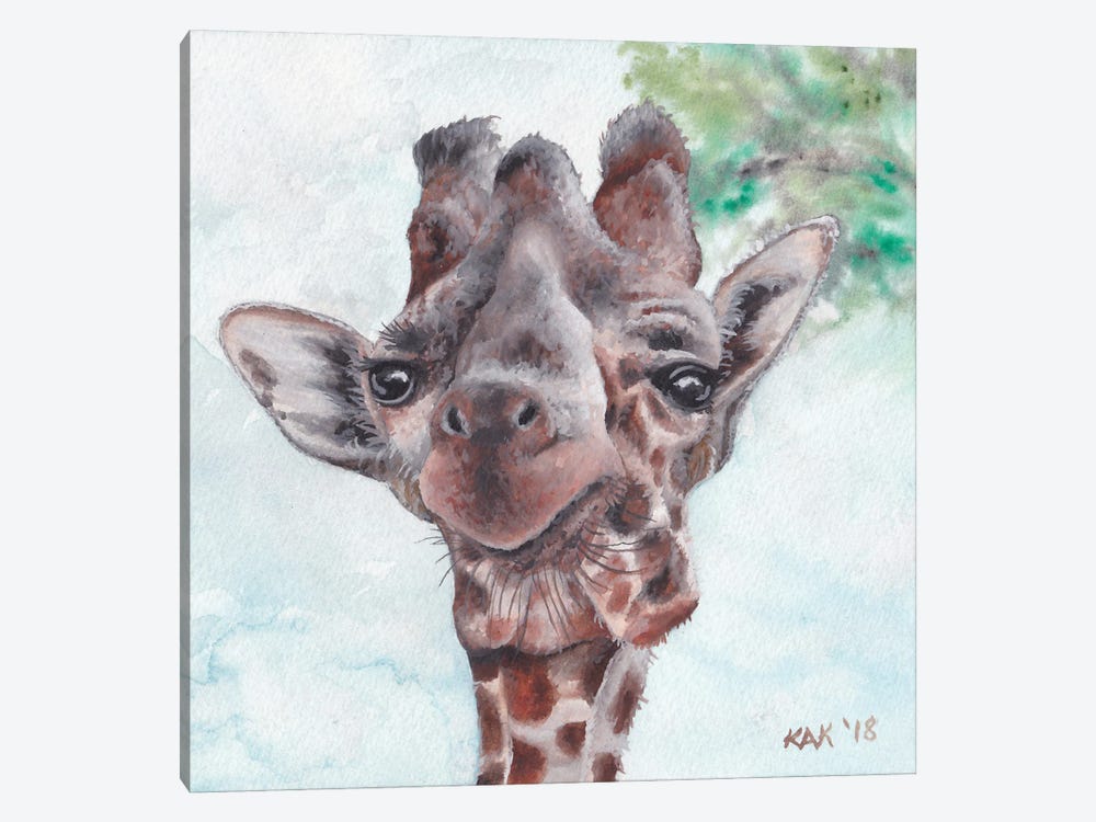 Giraffe by KAK Art & Designs 1-piece Canvas Art Print