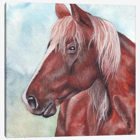 Horse Canvas Print #KKD58} by KAK Art & Designs Canvas Wall Art