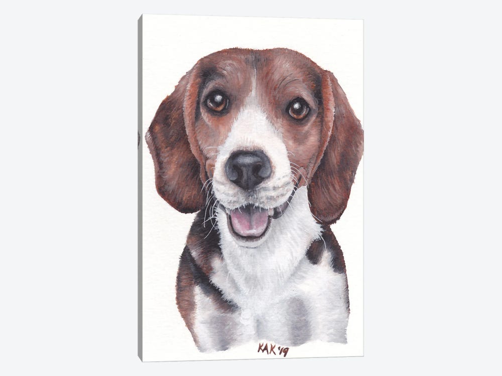 Beagle by KAK Art & Designs 1-piece Canvas Print