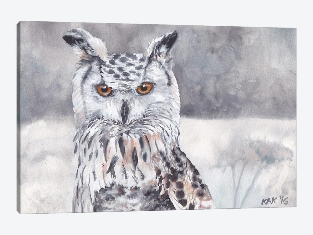 Snow Owl by KAK Art & Designs 1-piece Art Print