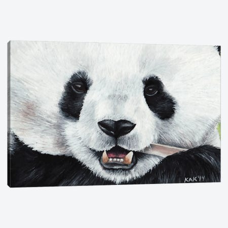 Panda Canvas Print #KKD74} by KAK Art & Designs Art Print