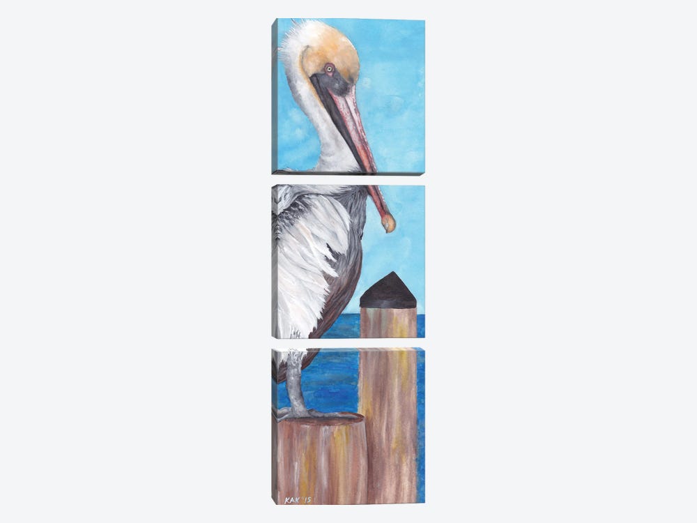 Pelican by KAK Art & Designs 3-piece Canvas Art