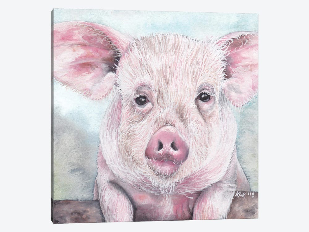 Pig I by KAK Art & Designs 1-piece Canvas Print