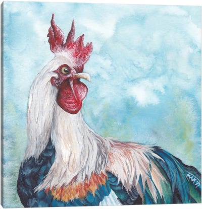 Rooster II Canvas Art Print - KAK Art & Designs