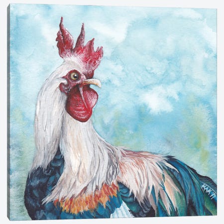 Rooster II Canvas Print #KKD84} by KAK Art & Designs Canvas Artwork
