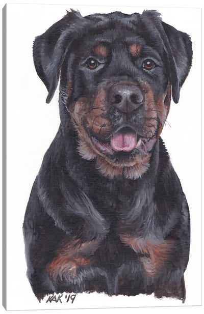 Rottweiler Canvas Art Print - KAK Art & Designs