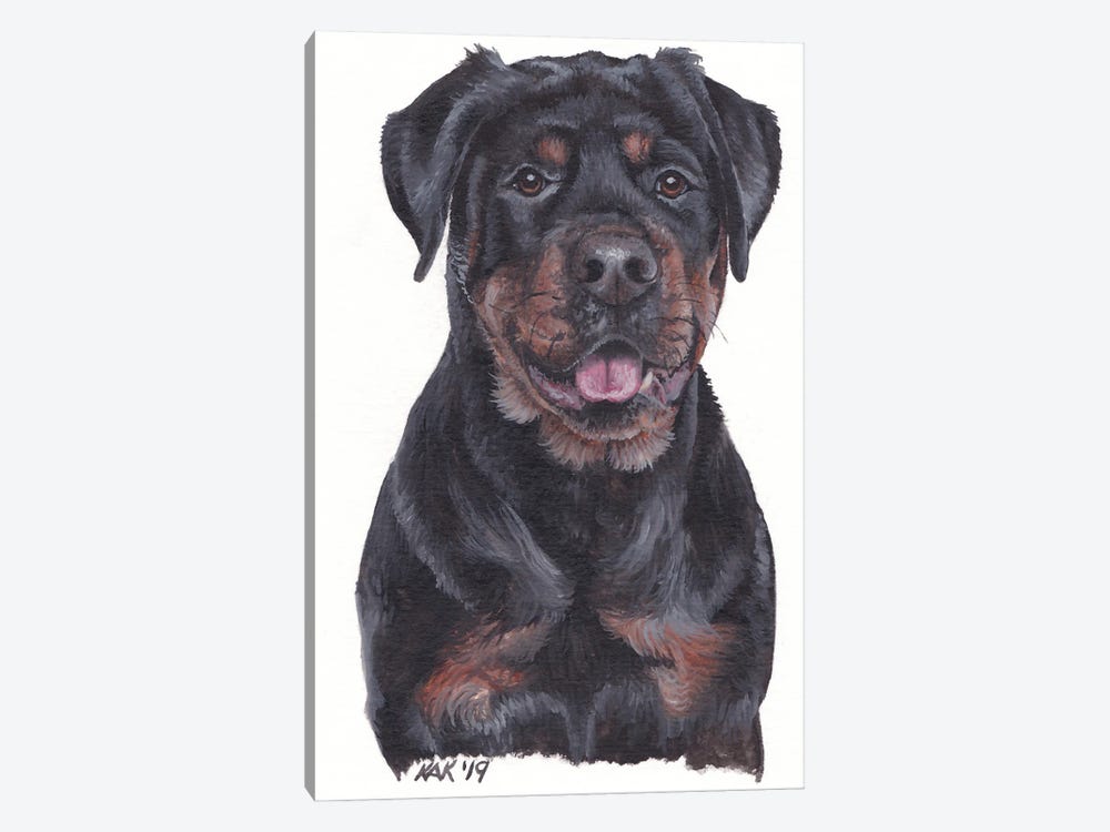 Rottweiler by KAK Art & Designs 1-piece Canvas Art Print