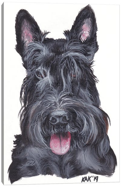 Scottish Terrier Canvas Art Print - KAK Art & Designs