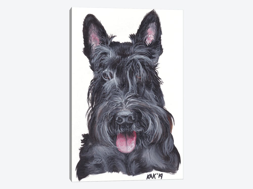 Scottish Terrier by KAK Art & Designs 1-piece Canvas Art Print