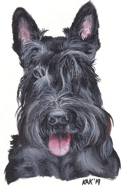 Scottish Terriers: Scottish Terrier by KAK Art & Designs