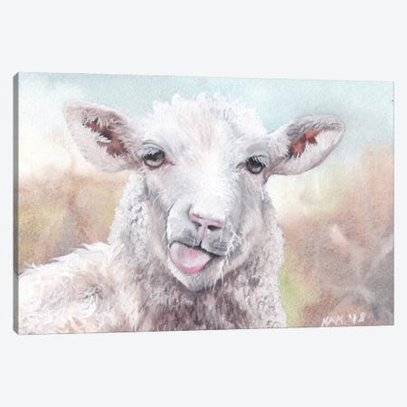 Sheep Canvas Print #KKD90} by KAK Art & Designs Canvas Art