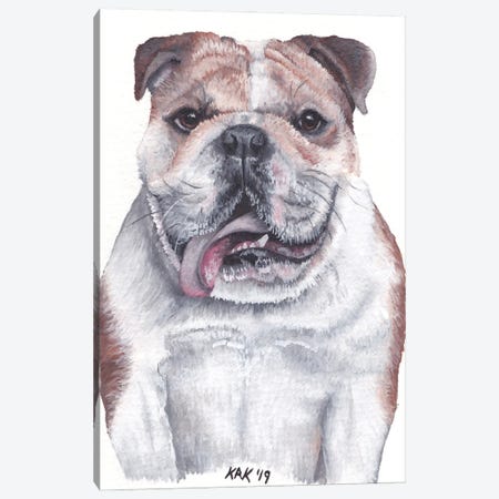 Bulldog Canvas Print #KKD9} by KAK Art & Designs Canvas Art Print