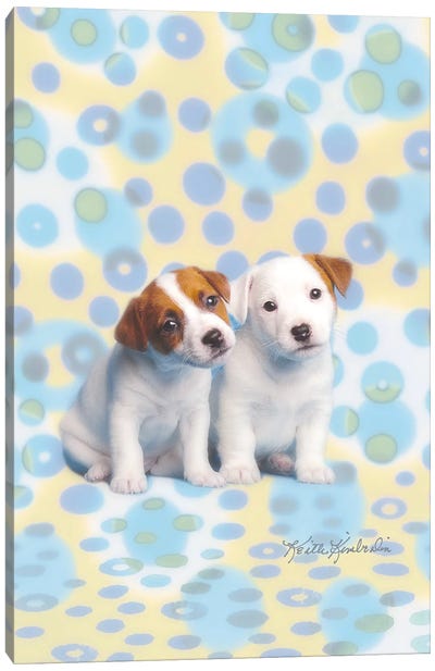 Jack & Jill Canvas Art Print - Puppy Art
