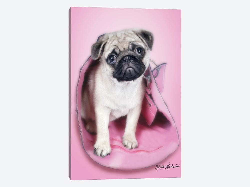 Pug In A Purse by Keith Kimberlin 1-piece Canvas Art Print