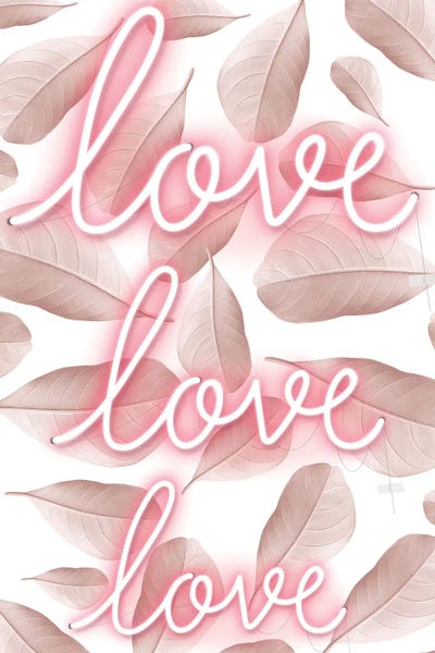 Neon: Love Pink Neon Light by Kiki C Landon