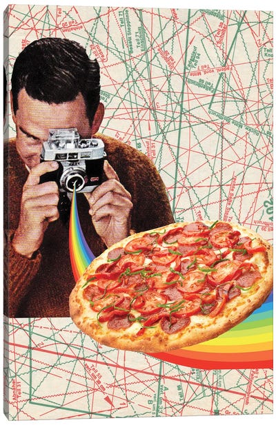 Pizza Obsession Canvas Art Print - Pizza Art