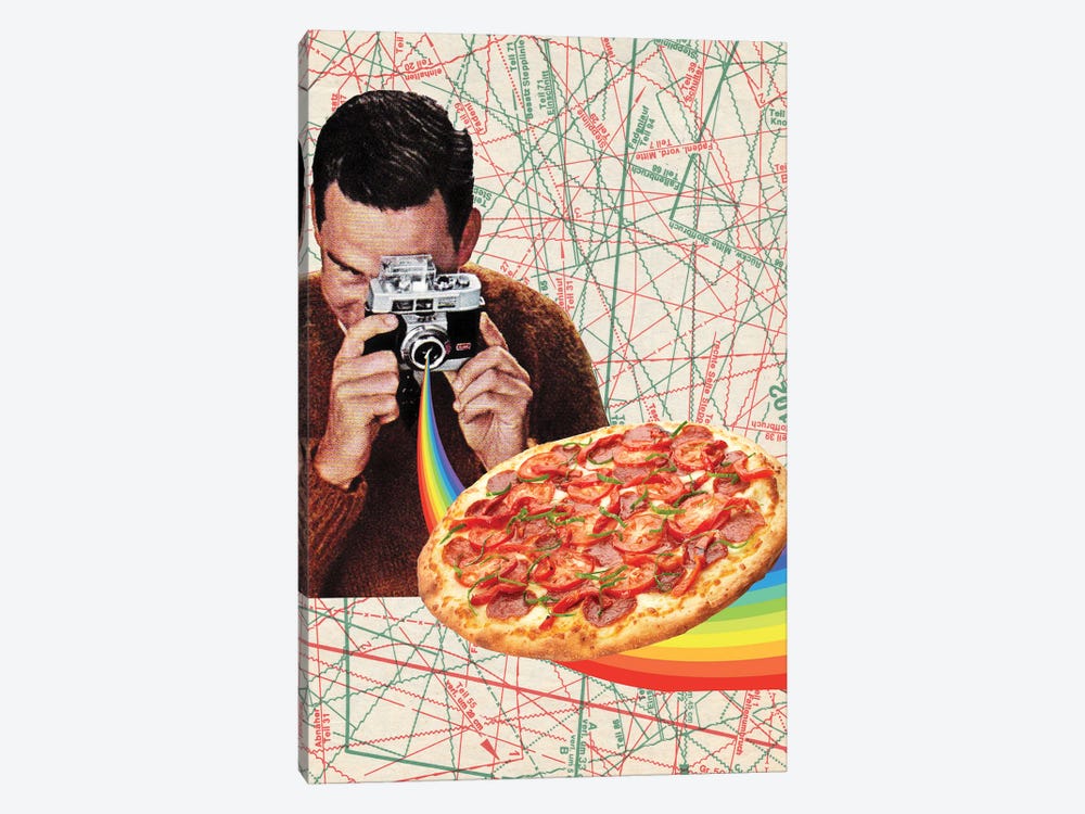 Pizza Obsession by Kiki C Landon 1-piece Canvas Wall Art