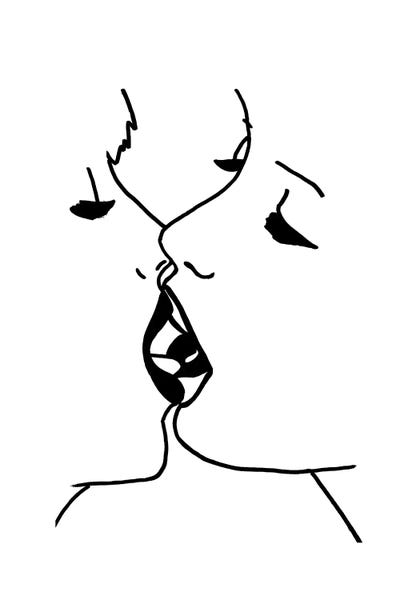 Deep Kiss by Kiki C Landon framed wall art