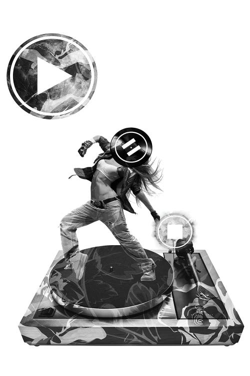 Play Pause Repeat by Kiki C Landon wall art