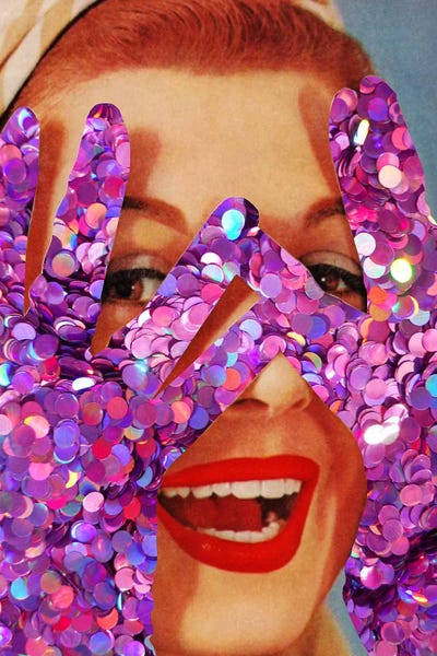 Purple Glitter by Kiki C Landon framed wall art