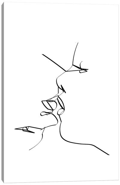 Reverse Kiss Canvas Art Print - Kiki C. Landon