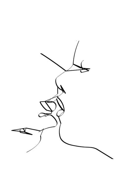 Romantic Bedroom (Couples): Reverse Kiss by Kiki C Landon