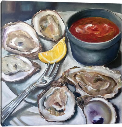 Oyster Appetizer Canvas Art Print - Oyster Art