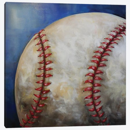 Baseball Canvas Print #KKN11} by Kristine Kainer Canvas Artwork