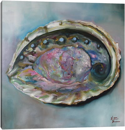 Abalone Shell Canvas Art Print - Ocean Treasures