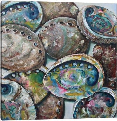 Abalone Shells Canvas Art Print - Ocean Treasures