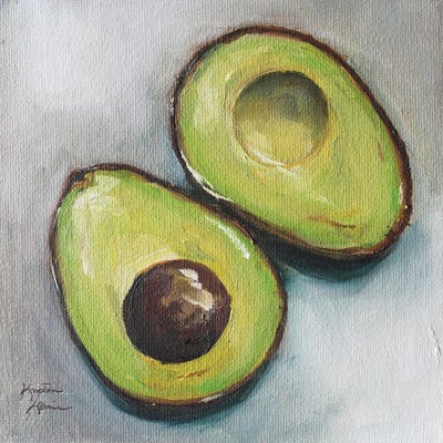 Avocado by Kristine Kainer framed canvas print