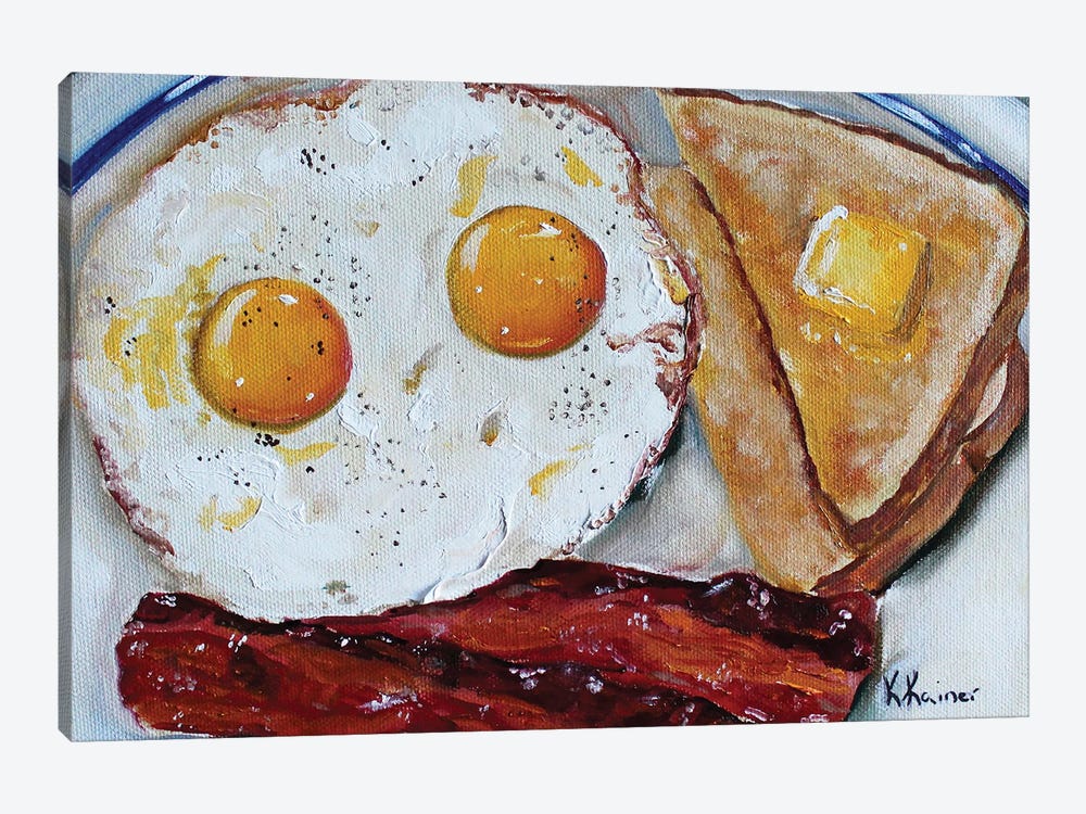 Bacon And Eggs by Kristine Kainer 1-piece Canvas Art