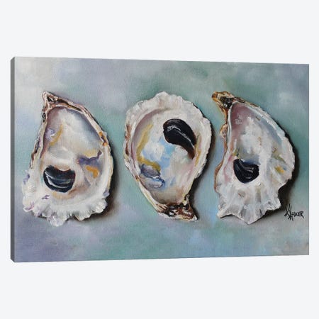 Bay Oyster Shells Canvas Print #KKN1} by Kristine Kainer Canvas Print