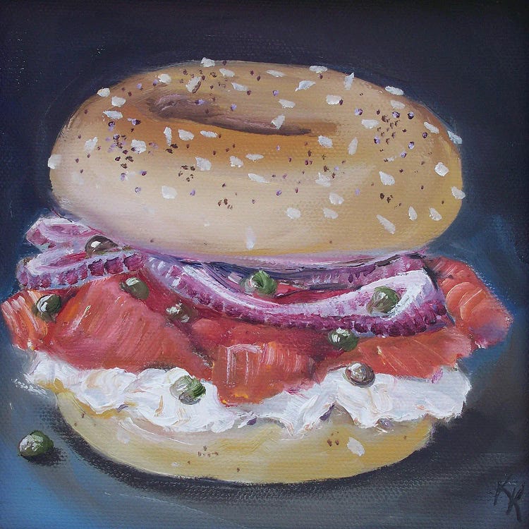 Bagel And Lox by Kristine Kainer wall art