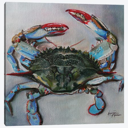 Bay Crab Canvas Print #KKN21} by Kristine Kainer Art Print